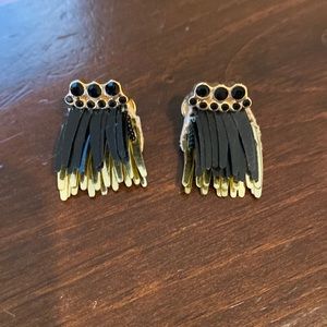 Mignonne Gavigan Crystal Madeline Earrings-black/gold